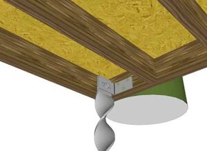 B503 bracket on inside of shed