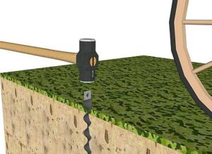 Anchor on wagon wheel